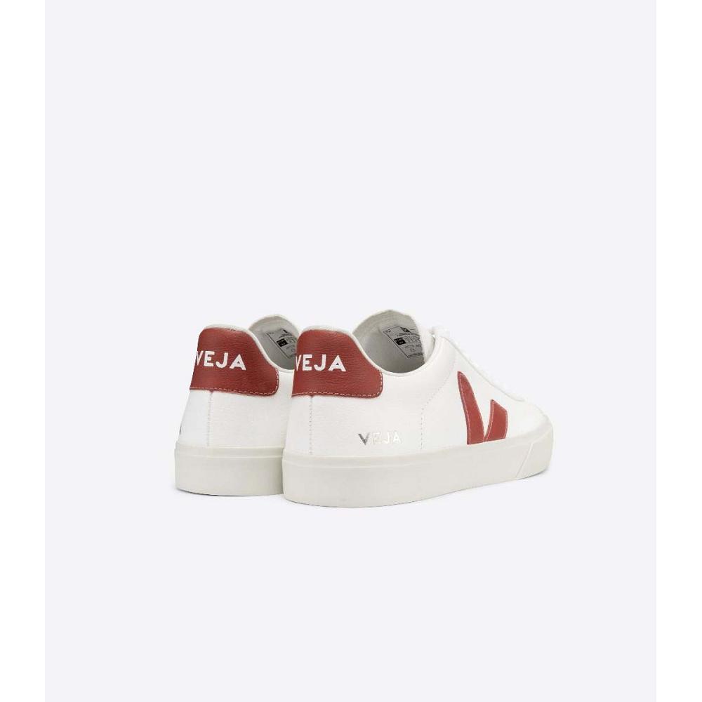 Veja CAMPO CHROMEFREE Low Tops Sneakers Herre White/Red | NO 299MQZ